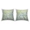 Soft Wildflowers on Green 2 PC Outdoor Printed Pillow Set Design by Lanie Loreth, 18 x 7 x 18